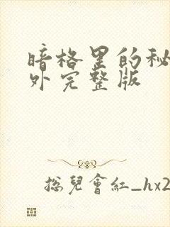 暗格里的秘密番外完整版