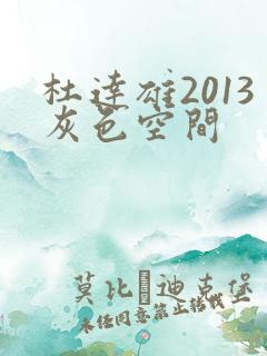 杜达雄2013灰色空间