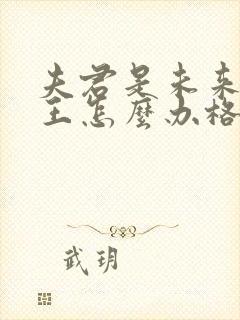 夫君是未来大魔王怎么办格格党