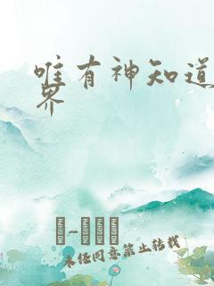 唯有神知道的世界