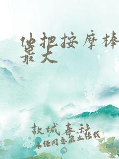 他把按摩棒开到最大