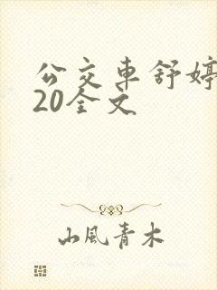 公交车舒婷1一20全文