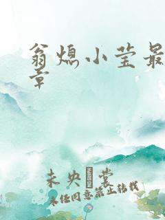 翁熄小莹最新节章