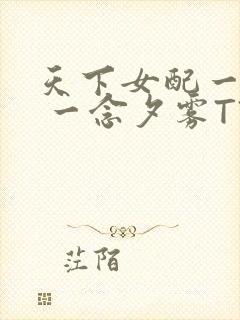 天下女配一般湿 一念夕雾TXT