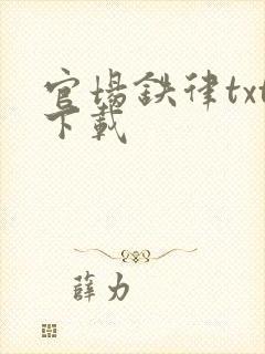 官场铁律txt下载