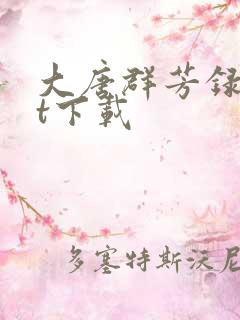 大唐群芳录txt下载