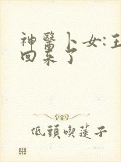 神医卜女:王妃回来了