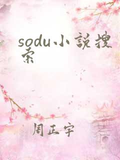 sodu小说搜索