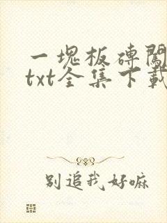 一块板砖闯仙界txt全集下载