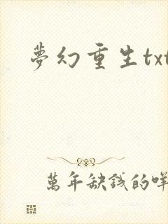 梦幻重生txt
