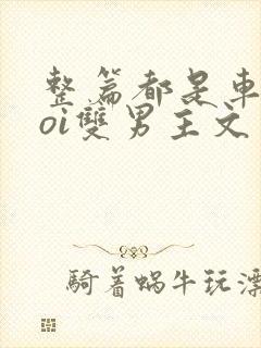 整篇都是车的doi双男主文