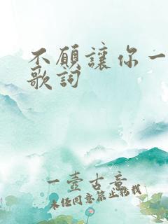 不愿让你一个人歌词