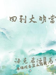 回到大明当才子