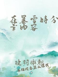 在暴雪时分54章内容