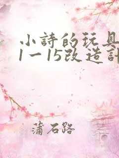 小诗的玩具日记1一15改造计划