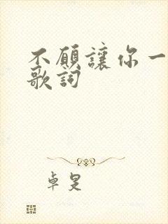 不愿让你一个人歌词