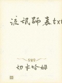 流氓师表txt