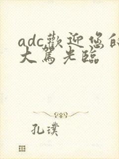 adc欢迎您的大驾光临