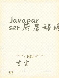 Javaparser厨房好妈妈