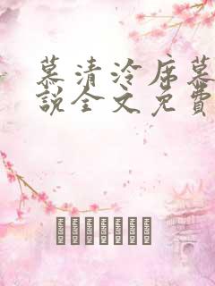 慕清泠席慕深小说全文免费阅读