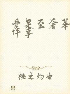 爱是至奢华的一件事