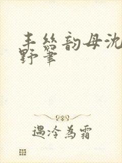 丰丝韵母沈蓉书野笔