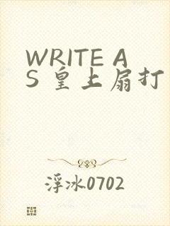 WRITE AS 皇上扇打