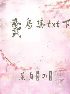 飞鸟集txt下载