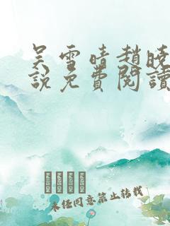 吴雪晴赵晓东小说免费阅读