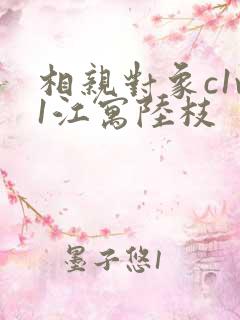 相亲对象c1v1江寓陆枝