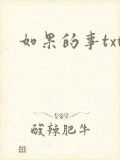 如果的事txt