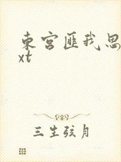 东宫匪我思存txt