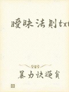 暧昧法则txt