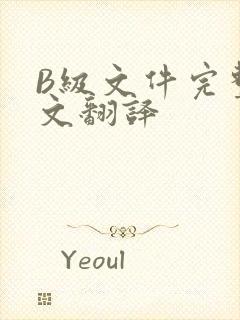 B级文件完整中文翻译