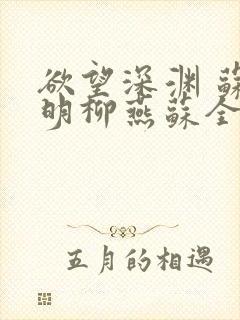 欲望深渊 苏长明柳燕苏全文阅读