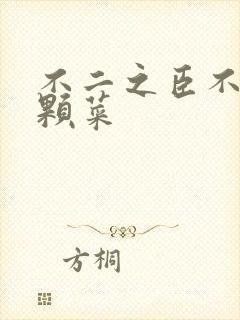 不二之臣不止是颗菜