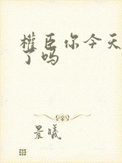 权臣你今天忏悔了吗