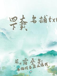 四大名捕txt下载