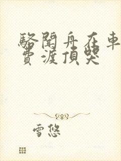 骆闻舟在车里把费渡顶哭