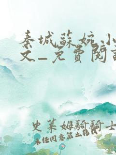 秦城苏婉小说全文_免费阅读最新