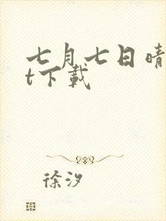 七月七日晴txt下载