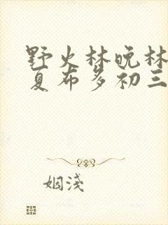 野火林晚林潮生夏布多初三边缘