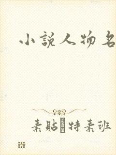 小说人物名