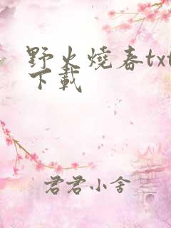 野火烧春txt下载