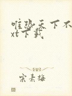 唯恐天下不乱txt下载