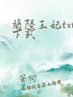 兰陵王妃txt下载