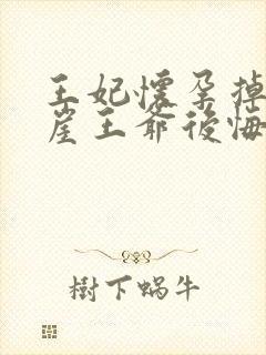 王妃怀孕掉下悬崖王爷后悔了