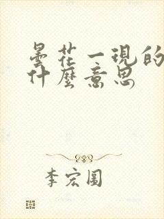 昙花一现的现是什么意思