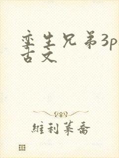 孪生兄弟3ph古文