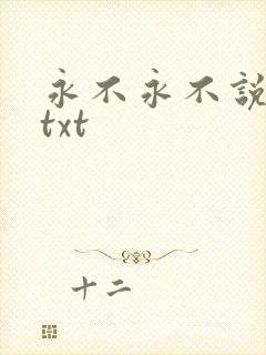 永不永不说再见txt